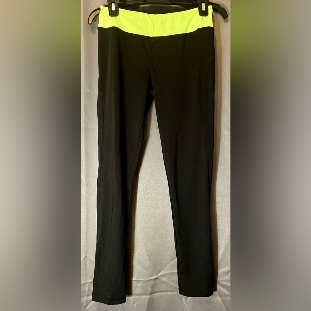 4/$20 Rubber Doll Active Pants High elasticity fabric Sz:L black/neon green